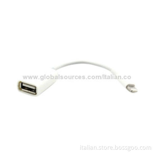 OTG Cables for iPhone 5 with 480Mbps Ultra High-speed, Easy to Install